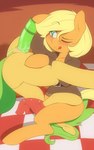 2014 5:8 anus applejack_(mlp) blonde_hair blush chromapan clitoris clothing clothing_aside digital_media_(artwork) dildo dock_(anatomy) duo earth_pony equid equine facesitting fan_character female female/female freckles friendship_is_magic fur genitals green_eyes green_hair hair hasbro hi_res hooves horse mammal mango_(3mangos) my_little_pony one_eye_closed panties panties_aside penetration pony pussy sex sex_toy shirt short_hair sitting sitting_on_another tail tongue tongue_out topwear toying_partner underwear underwear_aside vaginal yellow_body yellow_fur