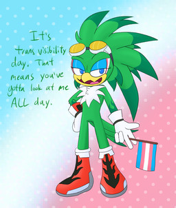 anthro beak clothing eyeshadow eyewear eyewear_on_head feathers femboy flag flag_(object) fluffy fluffy_chest footwear gloves goggles goggles_on_head green_body green_feathers handwear holding_flag holding_object lgbt_pride makeup male mastectomy_scar pride_colors scar shoes smile smirk solo text transgender_pride_colors white_body white_feathers yellow_beak cookie-pone international_transgender_day_of_visibility sega sonic_riders sonic_the_hedgehog_(series) jet_the_hawk accipitrid accipitriform avian bird english_text hi_res trans_(lore) trans_man_(lore)