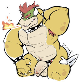 3_fingers accessory ambiguous_gender anal anthro armpit_hair balls body_hair bracelet breath_powers cock_ring collar collar_only duo elemental_manipulation eyebrows fingers fire fire_breathing fire_manipulation flaccid foreskin genitals hair hand_behind_head horn humanoid_genitalia humanoid_on_anthro humanoid_penis jewelry looking_back male male/ambiguous musclegut muscular muscular_anthro muscular_male nude oral penis penis_accessory penis_jewelry rimming sex simple_background spiked_bracelet spiked_cock_ring spiked_collar spikes thick_eyebrows white_background white_body haps mario_bros nintendo anon bowser humanoid koopa scalie 2021 hi_res