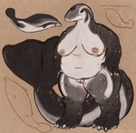 anthro big_breasts big_tail blowhole breasts claws female feral genitals hairless hand_on_hip markings nipples nude overweight overweight_female pussy simple_background smile solo spots spotted_body tail text toe_claws whiskers alternianorca archaeoceti basilosaurid cetacean mammal marine perucetus prehistoric_species toothed_whale whale digital_drawing_(artwork) digital_media_(artwork) english_text hi_res signature