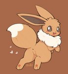 anus anus_only brown_body butt eevee female feral generation_1_pokemon hi_res looking_at_viewer nintendo pokemon pokemon_(species) raised_tail simple_background solo tail wolfwithwing