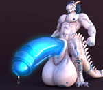 anthro balls big_balls big_penis blue_penis bodily_fluids flexing genital_fluids genitals glowing glowing_genitalia glowing_penis huge_balls huge_penis hyper hyper_balls hyper_genitalia hyper_penis leaking_precum male muscular muscular_male penis precum solo throbbing white_body graventhax microsoft the_elder_scrolls kaal_(secretkaal) argonian scalie 3d_(artwork) 3d_animation animated digital_media_(artwork) high_framerate short_playtime sound webm