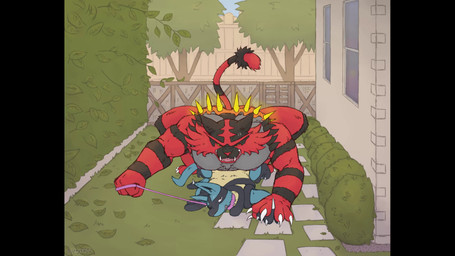 anal anal_penetration anthro anthro_penetrating armpit_hair backyard black_body black_fur blue_body blue_fur bodily_fluids body_hair butt claws collar crouching dominant dominant_anthro dominant_male duo fence finger_claws from_behind_position fur grunting hair hand_holding holding_down leash leash_pull leashed_collar leashed_male male male/male male_penetrated male_penetrating male_penetrating_male markings moan muscular muscular_anthro muscular_male nipples nude open_mouth outdoor_background outdoor_nudity outside outside_sex pecs penetration penile penile_penetration plant plap plap_(sound) raised_tail red_body red_fur sex shrub size_difference smile sound_effects striped_body striped_fur striped_markings striped_tail stripes submissive submissive_anthro submissive_male sweat sweatdrop tail tail_markings tail_motion tail_tuft tan_body tan_fur teeth thrusting toe_claws tongue tree tuft window sound_warning spicyfish157 nintendo pokemon canid canine canis felid feline generation_4_pokemon generation_7_pokemon incineroar jackal lucario mammal pantherine pokemon_(species) tiger 16:9 4k absurd_res animated digital_media_(artwork) hi_res pillarbox short_playtime sound webm widescreen