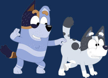 all_fours anthro blue_body blue_fur brown_body brown_fur butt_pinch caught_off_guard chest_tuft constricted_pupils duo eye_twitch female fur gloves_(marking) grey_body grey_fur leg_markings male markings narrowed_eyes pinch pupils raised_tail simple_background small_pupils socks_(marking) surprised tail teasing transparent_background tuft underpaw white_body white_fur porygon2z bluey_(series) stripe_heeler trixie_heeler australian_cattle_dog canid canine canis cattledog domestic_dog herding_dog mammal pastoral_dog absurd_res alpha_channel hi_res