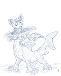 anthro bottomless breasts clothed clothing female fur hair hoop hula_hoop mid_transformation ring solo species_transformation taurification taurified transformation transformation_ring flinters domestic_cat felid feline felis fish fish_taur mammal marine shark shark_taur taur 2020 4:5 blue_and_white hi_res monochrome