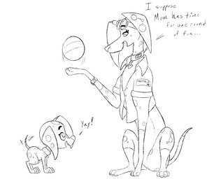ball clock clothing collar dialogue duo female feral spots text toony watch young young_feral conditional_dnp psy101 101_dalmatian_street 101_dalmatians disney charlene_(psy101) delilah_(101_dalmatians) canid canine canis dalmatian domestic_dog mammal absurd_res english_text hi_res monochrome daughter_(lore) mother_(lore) mother_and_child_(lore) mother_and_daughter_(lore) parent_(lore) parent_and_child_(lore) parent_and_daughter_(lore)