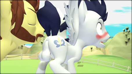 anus balls beard blush bodily_fluids cutie_mark duo equine_anus facial_hair feral genitals kissing male male/male puffy_anus saliva spread_wings surprised sweet_apple_acres wings sky_chaser friendship_is_magic hasbro my_little_pony mythology sky_chaser_(sky_chaser) soarin_(mlp) wonderbolts_(mlp) canid canine canis equid equine horse hybrid mammal mythological_creature mythological_equine pegasus pony wolf 16:9 3d_(artwork) digital_media_(artwork) hi_res source_filmmaker_(artwork) widescreen