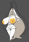 antennae_(anatomy) anthro areola big_areola big_breasts big_nipples black_eyes bottomwear breasts clothed clothing female huge_areola huge_breasts huge_nipples hyper hyper_breasts nipples shorts solo topless white_body yellow_areola yellow_nipples nsfwoaf nintendo pokemon arthropod generation_7_pokemon pheromosa pokemon_(species) ultra_beast digital_media_(artwork) hi_res