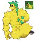 anthro big_butt butt male muscular muscular_male solo komych genshin_impact mihoyo mythology nintendo pokemon ajaw ajaw_(genshin_impact) kinich kinich_(genshin_impact) dragon lizard mythological_creature mythological_scalie reptile scalie absurd_res hi_res