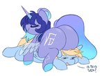 2023 asteria_(polarlights) big_butt blonde_hair blue_body blue_fur blue_hooves blue_skies_(abluepegasus) blush blush_lines butt constellation_markings cutie_mark dialogue digital_drawing_(artwork) digital_media_(artwork) duo equid equine eyes_closed fan_character female female_on_top feral feral_on_feral fur hair hasbro higglytownhero hooves horn lying male male/female male_on_bottom mammal multicolored_body multicolored_fur multicolored_hair multicolored_tail my_little_pony mythological_creature mythological_equine mythology narrowed_eyes on_bottom on_front on_top pegasus purple_body purple_fur quadruped rear_view simple_background sitting_on_head smile spread_wings suggestive suggestive_dialogue tail translucent translucent_wings two_tone_body two_tone_fur white_background winged_unicorn wings yellow_tail