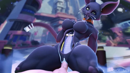 anthro anthro_penetrated areola balls big_ears black_body breasts cat_tail collar cowgirl_position duo embedded_penetrable_sex_toy erection female female_on_human female_penetrated from_front_position genitals glowing glowing_eyes glowing_genitalia glowing_nipples glowing_vulva human_on_anthro human_penetrating human_penetrating_female humanoid_genitalia interspecies machine male male/female male_on_anthro male_penetrating male_penetrating_female music nipples nude on_bottom on_top outside outside_sex penetration penile penile_penetration penis penis_in_vagina red_collar sex spread_legs spreading tail teeth text thick_thighs tongue tongue_out translucent translucent_belly translucent_body_parts vaginal vaginal_penetration vulva yellow_eyes cjuice da.nilkaz_(modeler) sladdoska_(modeler) hi-fi_rush microsoft tango_gameworks 808_(hi-fi_rush) max_(taciticooldad) android domestic_cat felid feline felis human mammal robot robot_anthro 16:9 2026 3d_(artwork) 3d_animation animated artist_name digital_media_(artwork) hi_res short_playtime sound video widescreen