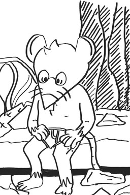 4_toes 5_fingers anthro bed biped clothing eyewear feet fingers furniture glasses male rodent_tail sitting solo tail toes underwear kanpukugu mammal mouse murid murine rodent 2025 2:3 hi_res monochrome