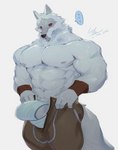 2023 abs anthro biceps big_muscles bottomwear bulge butt canid canine canis clothed clothing death_(puss_in_boots) dreamworks erection erection_under_clothing fur genitals grey_body grey_fur hi_res male mammal meme meme_clothing muscular muscular_anthro muscular_male nateesilnppalingal nipples pants partially_clothed pecs penis pulling_up_pants puss_in_boots_(dreamworks) red_eyes simple_background solo tight_pants_(meme) underwear white_background wolf