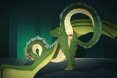 animal_genitalia ass_up bodily_fluids butt cloaca cloaca_juice digitigrade feet female female_feral feral genital_fluids genitals horizontal_cloaca membrane_(anatomy) membranous_wings paws presenting presenting_cloaca presenting_hindquarters scales solo spread_wings tail thick_tail ventral_scales wings veoros european_mythology mythology cyralize dragon mythological_creature mythological_scalie scalie western_dragon wyvern hi_res