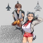 aircraft airplane armor big_breasts blindfold blue_eyes bottomwear breasts clothing coat crouching duo eyebrows falconry_hood feathered_tail feathers feet female female_humanoid folded_wings gauntlets gloves grey_body grey_clothing grey_eyebrows grey_feathers grey_hair grey_legwear grey_thigh_highs hair handwear hood humanoidized kerchief larger_female larger_humanoid leather_gauntlets leg_scar legwear mechanical_wings midriff neckerchief neckwear open_mouth red_bottomwear red_clothing red_shorts scar scuted_feet scutes shirt shorts sitting_on_another size_difference slim_female slim_humanoid small_breasts smaller_female smaller_humanoid stirrup_thigh_socks tail talons text thigh_highs toes toothpick topwear vehicle white_clothing white_shirt white_topwear wings yellow_scutes touraupse f-15_eagle f-16 animal_humanoid avian avian_humanoid humanoid 1:1 2025 character_request digital_drawing_(artwork) digital_media_(artwork) english_text hi_res portrait