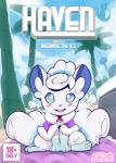 age_restriction alolan_form alolan_vulpix ambiguous_gender aurora_(haven_insomniacovrlrd) blush canid canine cape clothed clothed_feral clothing comic conditional_dnp cover cover_art cover_page english_text feral generation_7_pokemon hi_res insomniacovrlrd mammal nintendo pokemon pokemon_(species) regional_form_(pokemon) solo text