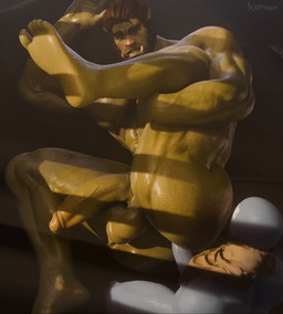 anal anal_penetration balls beard big_penis bouncing_pecs brown_beard brown_eyebrows brown_facial_hair cloth duo erection eyebrows facial_hair feet genitals glans glistening glistening_body green_balls green_body green_nose green_penis green_skin grey_body grey_penis grey_skin light light_beam long_penis male male/male moan muscular muscular_bottom muscular_male muscular_sub nude overbite pecs penetration penile penile_penetration penis penis_in_ass pointy_ears raised_leg sex small_top_big_bottom submissive sunbeam sunlight teeth text tongue tongue_out sleepymuu orc 3d_(artwork) 3d_animation animated artist_name digital_media_(artwork) short_playtime sound video