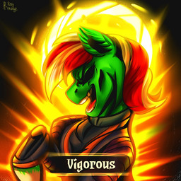 alternate_universe bent_leg black_background black_bodysuit black_clothing black_eyebrows black_skinsuit bodysuit clothed clothed_female clothed_feral clothing ear_tuft eyebrows eyelashes female female_feral feral fur furrowed_eyebrows glowing glowing_body green_body green_fur hooves light logo mane medium_mane multicolored_mane open_mouth open_smile red_mane red_tongue shadowed_eyes simple_background skinsuit smile solo teeth text tight_clothing tongue tuft two_tone_mane white_hooves white_mane rayrage darkest_dungeon fallout_equestria hasbro my_little_pony fan_character wandering_sunrise earth_pony equid equine horse mammal pony 1:1 2020 artist_logo artist_name bust_portrait colored crossover digital_drawing_(artwork) digital_media_(artwork) english_description english_text lighting portrait shaded