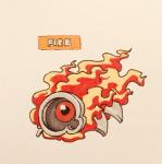 1_eye 2018 alternate_color alternate_species ambiguous_gender beldum black_sclera elemental_creature english_text fakemon fire fire_creature firefightdex full-length_portrait generation_3_pokemon hi_res looking_at_viewer marco_fanjul marker_(artwork) mineral_fauna mixed_media nintendo not_furry nude pen_(artwork) pokemon pokemon_(species) portrait quadruped red_eyes shadow side_view simple_background solo spikes standing text toony traditional_media_(artwork) white_background