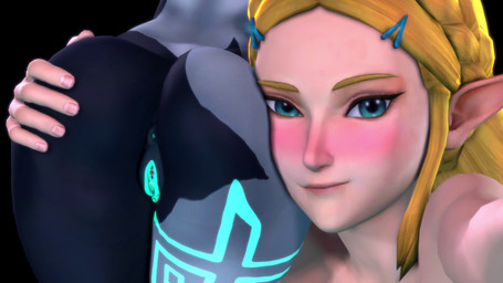 anus blonde_hair blush butt butt_jiggle duo faceless_character faceless_female female female/female genitals glowing glowing_genitalia glowing_vulva hair hand_on_butt jiggling looking_at_viewer not_furry spread_butt spread_vulva spreading vulva woozysfm breath_of_the_wild nintendo the_legend_of_zelda twilight_princess midna princess_zelda humanoid hylian imp twili 16:9 3d_(artwork) 3d_animation animated digital_media_(artwork) hi_res high_framerate short_playtime sound webm widescreen