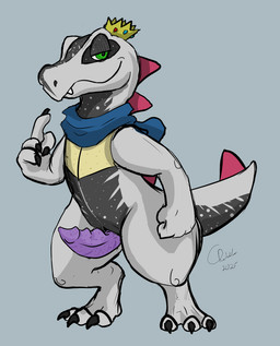 animal_genitalia erection genital_slit genitals male nude penis simple_background solo tail charbold nintendo pokemon charbold_(character) generation_2_pokemon pokemon_(species) reptile scalie totodile
