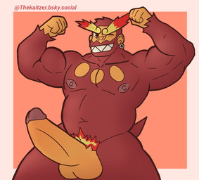 anthro anthrofied barazoku circumcised flexing fur genitals humanoid_genitalia humanoid_penis male muscular nude penis slightly_chubby solo the_kaitzer nintendo pokemon ape darmanitan generation_5_pokemon gorilla haplorhine humanoid mammal pokemon_(species) primate hi_res