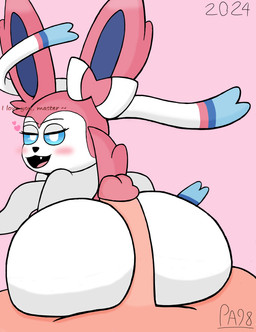 big_butt blue_eyes butt duo female feral first_person_view fur genitals heart_symbol hot_dogging human_pov humanoid_genitalia humanoid_penis male male/female male_pov master penis pink_body pink_fur sex white_body white_fur paladyart98 nintendo pokemon eeveelution generation_6_pokemon human mammal pokemon_(species) sylveon absurd_res hi_res