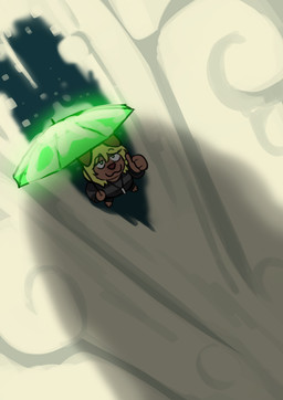 anthro bodily_fluids clothed clothing cum duo erection excessive_cum excessive_genital_fluids female floppy_ears genital_fluids gesture glowing glowing_eyes hand_gesture intersex intersex/female jewelry macro out_of_frame penis_shadow solo_focus thumbs_up umbrella commanderthings commander_(commanderthings) belgian_tervuren comic hi_res