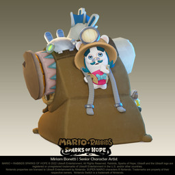 anthro backpack bent_arm blue_bow_tie blue_eyebrows blue_eyes blue_facial_hair blue_hair blue_mustache bow_tie brown_background brown_backpack brown_clothing brown_hat brown_headwear buckteeth clothed clothed_anthro clothed_male clothing eyebrows eyewear facial_hair fur glasses gradient_background hair hat headgear headwear male male_anthro medium_hair mitten_hands multicolored_body mustache open_mouth open_smile red_clothing red_shirt red_topwear rope round_glasses shirt short_legs simple_background smile solo tan_body tan_inner_ear tan_skin teeth text thick_eyebrows title topwear two_tone_body white_body white_fur year miriam_bonetti mario_plus_rabbids_sparks_of_hope raving_rabbids rayman_(series) ubisoft professor_backpack lagomorph mammal rabbid 1:1 2022 3d_(artwork) artist_name autodesk_maya_(artwork) blender_(artwork) colored digital_media_(artwork) english_text full-length_portrait portrait shaded substance_painter_(artwork) zbrush_(artwork)