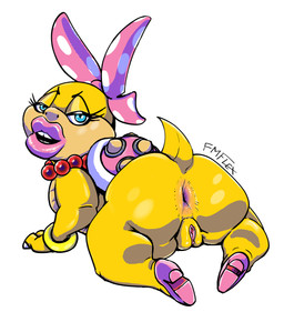 anus bedroom_eyes big_butt blue_eyes bow_ribbon bracelet butt chubby_cheeks clothing eyelashes female footwear genitals high_heels huge_butt inviting_viewer jewelry lips lipstick long_eyelashes looking_at_viewer looking_back makeup narrowed_eyes necklace pink_shell polka_dot_bow presenting presenting_hindquarters seductive shell shoes short_stack smile solo spiked_shell spikes spikes_(anatomy) spread_anus spread_legs spreading tail thick_lips thick_thighs vulva wide_hips yellow_body fapmasterflex mario_bros nintendo koopaling wendy_o._koopa koopa scalie absurd_res hi_res