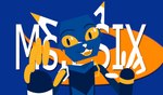 ambiguous_gender anthro blurred_background looking_at_viewer machine mascot orange_eyes smile smiling_at_viewer solo text redcrystal e621 mr_beast_(meme) esix android domestic_cat felid feline felis mammal robot hi_res lineless meme reaction_image