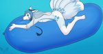 5_tails anthro balloon balloon_fetish balloon_support female inflatable inflatable_ride inflatable_support latex looner multi_tail on_balloon solo tail deanwolfwood ych_(character) canid canine fox mammal