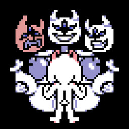 3_eyes 3_heads anthro areola big_breasts big_nipples breasts butt duo feet female happy happy_sex horn lying male male/female multi_eye multi_head nipples nude nude_anthro nude_female nude_male on_model sex size_difference spread_legs spreading thick_thighs white_body iloveslutyshortstax deltarune european_mythology greek_mythology mythology undertale_(series) clover_(deltarune) ralsei bovid caprine darkner goat hydra mammal 1:1 animated digital_media_(artwork) pixel_(artwork) pixel_animation