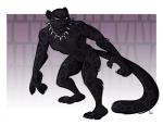 african alternate_species anthro black_body black_fur black_spots fur furrification jewelry looking_at_viewer male markings melanistic necklace purple_eyes solo spots spotted_body spotted_fur nicnak044 black_panther_(marvel) marvel t'challa felid feline mammal pantherine digital_media_(artwork)