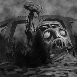 bridge broken_bridge cable diesel_locomotive duo dying eye_socket goo-connected_lips grey_sky horror_(theme) humanoid_face looking_at_another machine male melting nightmare_fuel reaching_out scared screaming sky steam_locomotive vehicle viaduct wire seaswine9 mattel thomas_and_friends thomas_and_the_magic_railroad_(movie) diesel_10 p.t._boomer animate_inanimate dire_machine dire_train dire_vehicle human living_machine living_train living_vehicle mammal 1:1 2021 absurd_res black_and_white digital_media_(artwork) digital_painting_(artwork) greyscale hi_res monochrome painting_(artwork) signature watermark