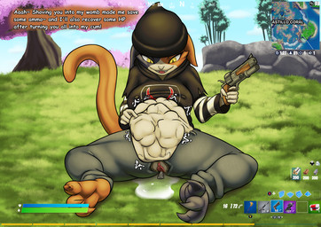 3_toes 5_fingers abdominal_bulge after_vore barefoot beanie big_breasts blue_body blue_claws blue_fur bodily_fluids bottomwear breasts cherry_blossom claws clothed clothing dialogue digestion digestion_implied digestion_teasing faceless_character feet female female_pred fingers flower fur genital_fluids genitals grass hat headgear headwear human_prey minimap multiple_prey nipples open_bottomwear open_clothing open_mouth open_pants open_smile orange_body orange_claws orange_fur orange_tail outside pants plant prunus_(flower) rock smile smirk tail tan_body tan_fur text toes tree unbirthing unzipped vaginal vaginal_fluid_vore vaginal_fluids vaginal_fluids_on_ground vaginal_fluids_puddle vore vulva white_claws yellow_eyes zipper poisonsneksoffie epic_games fortnite meow_skulls human mammal absurd_res english_text hi_res