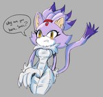 anthro blush breasts claws female looking_at_viewer solo teeth solratic sega sonic_the_hedgehog_(series) blaze_the_cat domestic_cat felid feline felis mammal hi_res