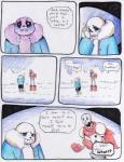 aftertale animated_skeleton blush bodily_fluids bone clothed clothing comic dialogue ellipsis english_text grin humanoid loverofpiggies male not_furry papyrus_(undertale) plant sans_(undertale) skeleton smile tears teeth text tree undead undertale undertale_(series)