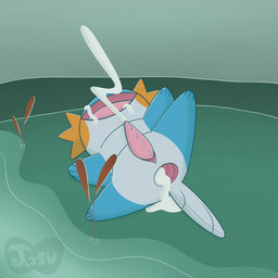 after_anal after_sex anus bodily_fluids cum cum_in_ass cum_in_mouth cum_inside cumshot ejaculation gaping gaping_anus genital_fluids lying male on_back open_mouth solo swamp jasucharm kinktober kinktober_2025 nintendo pokemon generation_3_pokemon mudkip pokemon_(species) 1:1 2025 absurd_res colored digital_drawing_(artwork) digital_media_(artwork) hi_res line_art shaded