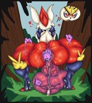 3_toes anal anal_penetration anthro balls big_balls big_penis biped black_border bodily_fluids border butt butt_focus epididymis expansion feet foreskin forest forest_background fur genital_expansion genital_fluids genitals group huge_balls huge_penis humanoid_genitalia humanoid_penis hyper hyper_balls hyper_genitalia hyper_penis infestation infesticles inside_balls male nature nature_background nipples nude parasite parasitic_penis penetration penile penile_penetration penis penis_expansion plant red_body red_eyes red_fur tail testicular_pregnancy thick_thighs toes tree unusual_pregnancy urethra urethral urethral_bulge urethral_penetration urethral_sex vein veiny_balls veiny_penis wilelter nintendo pokemon cinderace ditto_(pokemon) generation_1_pokemon generation_8_pokemon lagomorph mammal pokemon_(species) hi_res