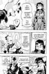 2018 action_pose anteater anthro banske breasts canid canine cleavage cleavage_cutout clothed clothing comic cookie_(furryfight_chronicles) cutout daigaijin dialogue english_text female fox furryfight_chronicles geffen hair hi_res hyena jumpsuit kalita_(furryfight_chronicles) lagomorph leporid male mammal monochrome muko open_mouth pilosan pose rabbit rodent sciurid striped_hyena text tree_squirrel xenarthran zipper zipper_jumpsuit