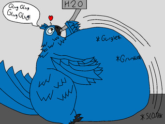 beak belly big_belly black_beak black_feet black_talons blue_body blue_feathers blue_tail_feathers brown_eyes claws drinking_water feathers feet feral grey_background hose hose_inflation huge_belly hyper hyper_belly inflation leg_tuft liquid_inflation male male_feral motion_lines neck_tuft self_inflation simple_background sitting sloshing_belly swallowing tail tail_feathers talons thick_thighs thigh_tuft toe_claws toes tuft water_inflation xxnikesdiamondxx blue_sky_studios rio_(series) blu_(rio) avian bird macaw neotropical_parrot parrot spix's_macaw true_parrot 2022 4:3 digital_media_(artwork) flat_colors