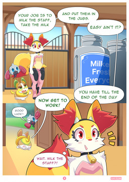 ambiguous_gender anthro anus balls biped border butt clothing detailed_background dialogue eyelashes feral fur genitals group legwear male multicolored_body open_mouth quadruped red_body red_eyes red_fur small_waist speech_bubble tail talking_feral teeth text thick_thighs thigh_highs tongue trio white_body white_border white_fur wide_hips x_anus yellow_body yellow_fur yellow_tail nikkibunn nintendo pokemon ellie_the_braixen braixen canid canine generation_4_pokemon generation_6_pokemon generation_8_pokemon mammal pokemon_(species) rotom rotom_information yamper comic english_text hi_res