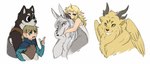 4_horns 5_eyes 5_fingers ambiguous_anthro ambiguous_gender anthro armor bangs big_ears black_body black_claws black_ears black_eyes black_fur black_nose blonde_hair blonde_mane blue_capelet breastplate breasts brown_clothing brown_topwear capelet claws clothed clothed_anthro clothed_female clothed_human clothed_male clothing dress duo eyebrows feathered_wings feathers female female_humanoid feral finger_claws fingers fur gesture green_eyes grey_body grey_ears grey_fur grey_hair grey_horn hair hand_gesture hand_on_own_cheek horn hug hugging_another hugging_from_behind humanoid_pointy_ears larger_anthro long_hair looking_back male male_anthro male_feral male_human mane mouth_closed multi_eye multi_horn multicolored_body multicolored_fur notched_ear nude_ambiguous nude_anthro open_mouth pink_tongue pointing pointy_ears ponytail prick_ears pupils red_nose short_hair simple_background size_difference slit_pupils smaller_human smaller_humanoid smile snout solo sweater teal_clothing teal_sweater teal_topwear teeth tongue topwear two_tone_body two_tone_fur white_background white_body white_clothing white_dress white_eyebrows white_fur white_inner_ear wings yellow_body yellow_ears yellow_eyes yellow_fur yellow_wings tiaamaito delicious_in_dungeon mythology fleki_(delicious_in_dungeon) kuro_(delicious_in_dungeon) lycion_(delicious_in_dungeon) mickbell_tomas winged_lion_(delicious_in_dungeon) canid canine demon elf felid halfling human humanoid japanese_kobold lion mammal mythological_canine mythological_creature pantherine werecanid werecanine werecreature werewolf 2025 hi_res multiple_images signature