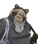 anthro belly brown_body brown_fur clothing fur humanoid_hands kemono male overweight overweight_anthro overweight_male shirt simple_background solo topwear white_background 7gaku_7 canid canine mammal raccoon_dog tanuki 2020 hi_res