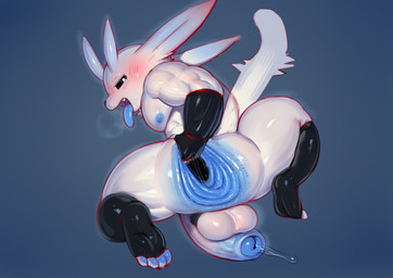 anthro anus athletic athletic_anthro athletic_male balls blush bodily_fluids clothing footwear foreskin fur gaping gaping_anus genitals handwear male muscular muscular_male nipples penis shaking solo stretched_anus tongue tongue_out white_body white_fur cydonia_xia microsoft ori_(series) xbox_game_studios ori_(ori) guardian_spirit humanoid spirit absurd_res hi_res