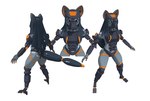 anthro armor cybernetics female machine mu-001a science_fiction solo wide_hips tolseer android canid canine humanoid mammal robot robot_anthro 3d_(artwork) digital_media_(artwork) hi_res