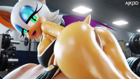 anthro big_breasts big_butt big_ears black_nose bottomless bottomless_female bra breasts butt clothed clothing detailed_background duo eyelashes eyeshadow fangs female female_on_human female_on_top glistening glistening_body glistening_skin gloves green_eyes gym hair half-closed_eyes handwear hot_dogging human_on_anthro inside interspecies lipstick looking_at_viewer looking_back makeup male male/female moan narrowed_eyes on_top open_mouth open_smile pink_lipstick purple_eyeshadow sex short_hair smile sports_bra teeth thigh_sex tongue underwear white_hair ajkj sound_warning nottanj_(modeler) sega sonic_the_hedgehog_(series) rouge_the_bat bat human mammal 16:9 2025 3d_(artwork) 3d_animation animated digital_media_(artwork) loop short_playtime sound webm widescreen