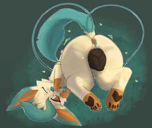 animal_genitalia animal_vulva anus anus_focus big_butt big_vulva brown_body brown_eyes brown_fur brown_genitals butt canine_genitalia canine_vulva eyes_closed feet female female_feral feral fur genital_focus genitals green_body green_nipples heart_symbol huge_vulva in_heat leaf nipples one_eye_closed paws presenting presenting_hindquarters quadruped raised_tail soles solo tail tail_anus thick_thighs tongue tongue_out vulva vulva_focus white_body white_fur wide_hips jozzdagoat nintendo pokemon canid canine eeveelution generation_4_pokemon leafeon mammal pokemon_(species) hi_res