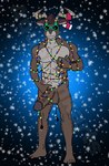 anthro antlers balls christmas_decorations christmas_lights erection eyewear genitals holding_penis horn humanoid_genitalia humanoid_penis male nipples nude penis solo sunglasses aquapunkarts epic_games fortnite dolph_(fortnite) deer mammal new_world_deer reindeer hi_res watermark